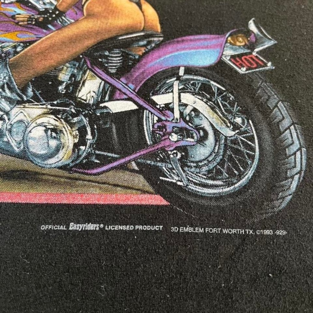 Vintage 3d emblem easy rider Harley Davidson tee mens Large - Picture 2 of 6